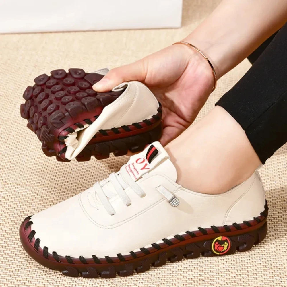Mocassins Orthopédiques en Cuir Souple pour Femme – Légers, Confortables, Soutien de la Voûte Plantaire