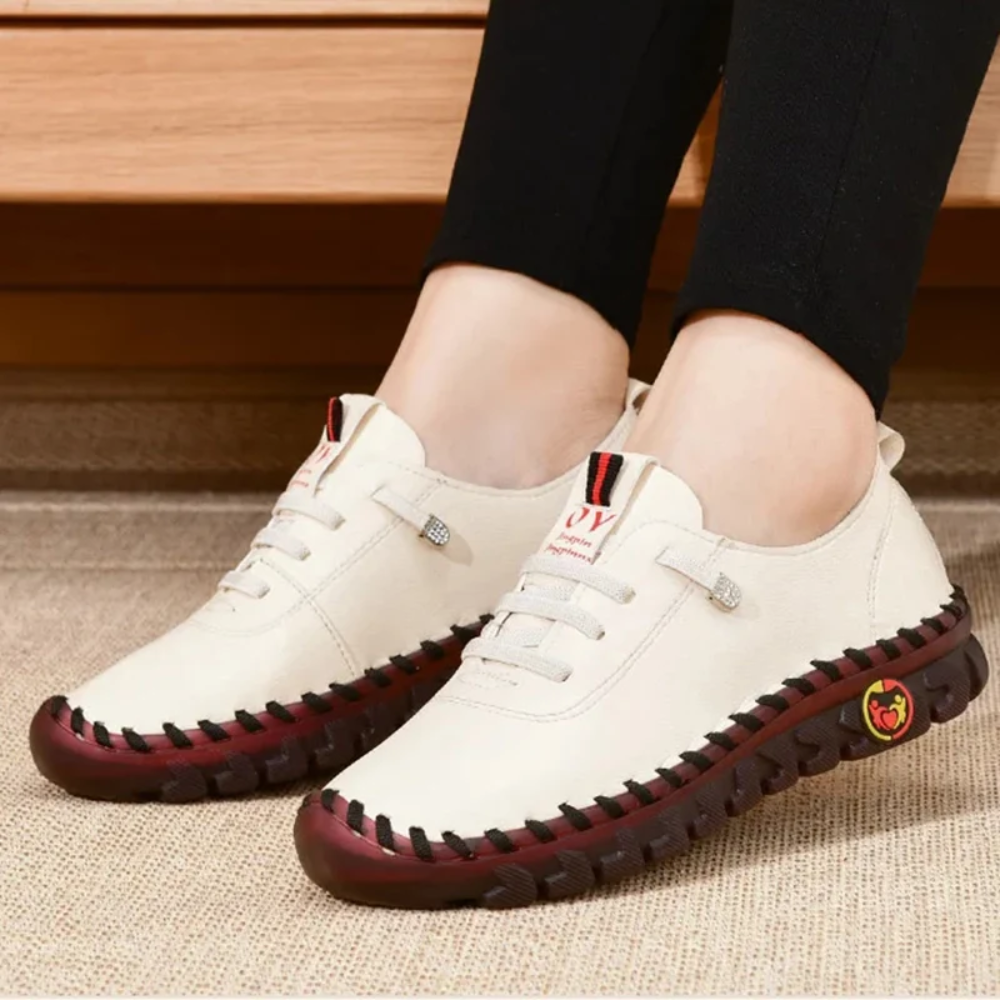 Mocassins Orthopédiques en Cuir Souple pour Femme – Légers, Confortables, Soutien de la Voûte Plantaire