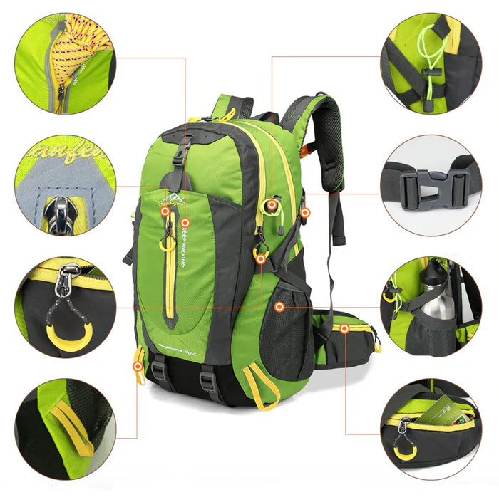 Sac de randonnée 40L – Multifonction – Homme/Femme – Boldora